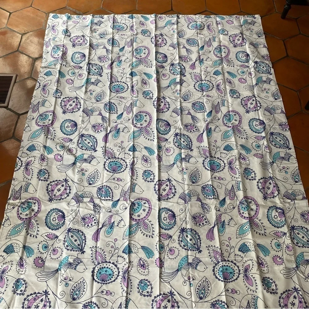 NEW Henny Bird Duvet Comforter Cover Purple Teal TWIN The Company Store Kids